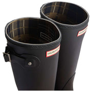 Bottes en caoutchouc Hunter Original Tall doublées de tartan - Noir