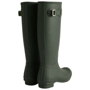 Bottes en caoutchouc Hunter Original Tall doublées de tartan - Vert olive foncé