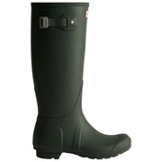 Bottes en caoutchouc Hunter Original Tall doublées de tartan - Vert olive foncé