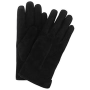Gants en daim doublés de fausse fourrure Isotoner - Noir