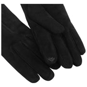 Gants en daim doublés de fausse fourrure Isotoner - Noir