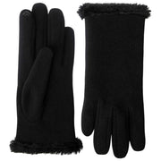 Gants Smartouch à bordure en fourrure thermique Isotoner - Noir