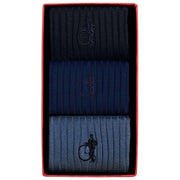 London Sock Company Simply Coffret de 3 paires de chaussettes - Bleu