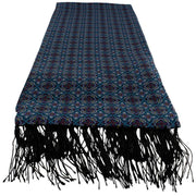 Michelsons of London Narrow Bold Medallion Silk Scarf - Teal