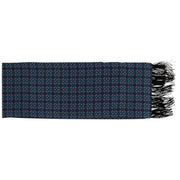 Michelsons of London Narrow Bold Medallion Silk Scarf - Teal