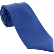 Michelsons of London Plain Polyester Pocket Square and Tie Set - Royal Blue