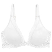 Soutien-gorge t-shirt plongeant plumes Natori - Blanc