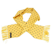 Knightsbridge Neckwear Polka Dot Dress Scarf - Yellow/Navy
