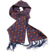 Knightsbridge Neckwear Paisley Silk Scarf - Navy/Red