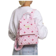 Moon Nude Strawberry Flap Backpack - Rose/Rouge
