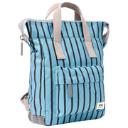 Petit sac à dos en toile recyclée Roka Bantry B - Rayure bleue