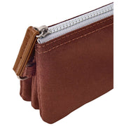 Petit portefeuille en toile recyclée Roka Carnaby - Marron chocolat