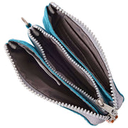 Petit portefeuille en toile recyclée Roka Carnaby - Bleu sarcelle profond