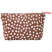 Roka Maida Vale Petite pochette en toile de coton - Pois marron