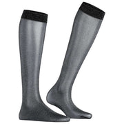 Falke Glitter 30 Denier Chaussettes Hautes - Noir/Argent