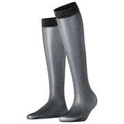 Falke Glitter 30 Denier Chaussettes Hautes - Noir/Argent
