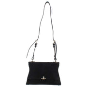Vivienne Westwood Petit sac à bandoulière en cuir suédé Bianca - Noir