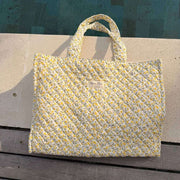Grand sac cabas Moon Nude Buttercup - Jaune/Blanc