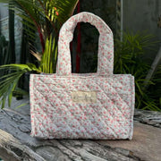 Moon Nude Peony Mini Shopper Bag - Rose/Blanc