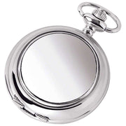 Woodford Plain Chrome Plated Full Hunter Quartz Pocket Watch - Silver