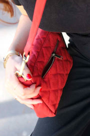 Sac à bandoulière matelassé Hindbag Margault - Rouge terre cuite