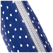 Pochette moyenne en toile de coton Roka Maida Vale - Pois bleu marine