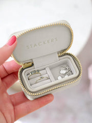 Boîte à bijoux de voyage zippée Stackers Petite - Avoine