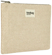 Pochette Zippée Moyenne Tissée Hindbag Ema - Beige Nude