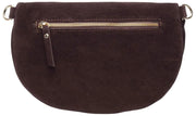 Grand sac à bandoulière en daim Elie Beaumont - Marron chocolat