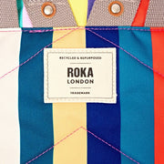 Sac à dos Roka Canfield B Medium en toile recyclée - Larges rayures multicolores