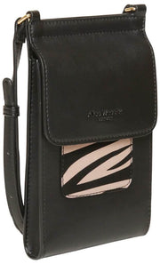 Alice Wheeler London Mini Sac à Bandoulière Bloomsbury - Noir/Zèbre