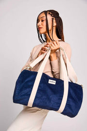 Hindbag Simon Duffle Bag - Velours Bleu Marine