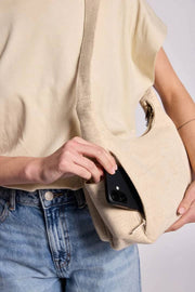 Sac à bandoulière multi-poches Hindbag Emile - Beige jute
