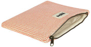 Pochette Zippée Moyenne Tissée Hindbag Ema - Rose Corail