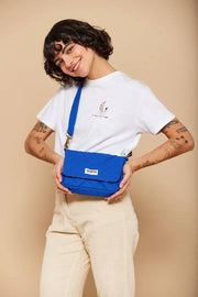 Sac à bandoulière matelassé Hindbag Margault - Bleu électrique