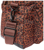Roka Gatwick Petit sac de sport en toile recyclée - Mini Léopard Marron