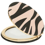 Miroir rond à imprimé animal Alice Wheeler London - Noir/Zèbre