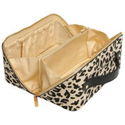 Alice Wheeler London Valise de Train à Imprimé Animal - Léopard Clair/Noir