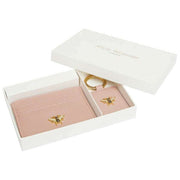 Alice Wheeler London Coffret cadeau porte-cartes et porte-clés avec nœud - Rose