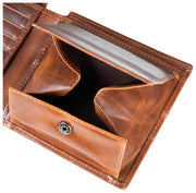Portefeuille à deux volets Dents Itchen - Marron cognac