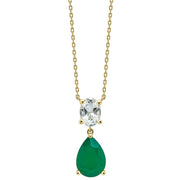 elements-gold-toi-et-moi-amethyst-and-onyx-9ct-gold-drop-necklace---goldgreen-35461287