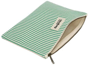 Pochette Zippée Hindbag Ema Medium - Rayures Vertes