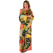 powder-exotic-leaves-wool-pouch---redgreenbeige-35503926