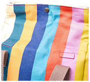 Sac à lunch en toile de coton Roka Hampstead - Larges rayures multiples
