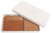 Alice Wheeler London Coffret cadeau porte-monnaie et miroir compact Veronica - Marron clair