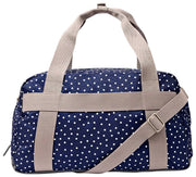 Sac de sport Roka Gatwick en toile recyclée de taille moyenne - Bleu marine à pois