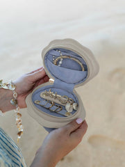 Boîte à bijoux de voyage Stackers Shell - Crème d'avoine