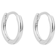 Beginnings 12mm Plain Hoop Earrings - Silver
