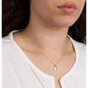 Beginnings August Semi-Precious Birthstone Necklace - Gold/Green