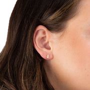 Beginnings Diamond Shape Stud Earrings - Gold